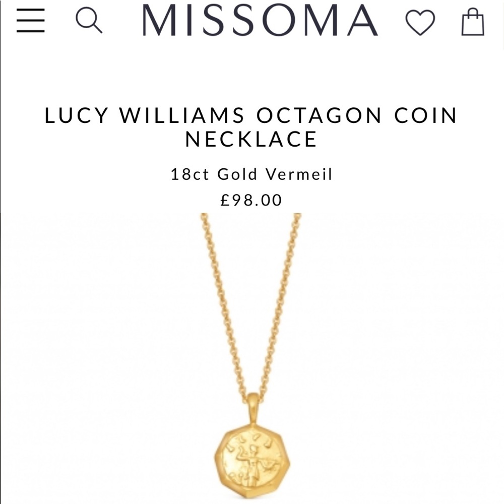 LUCY WILLIAMS OCTAGON COIN NECKLACE